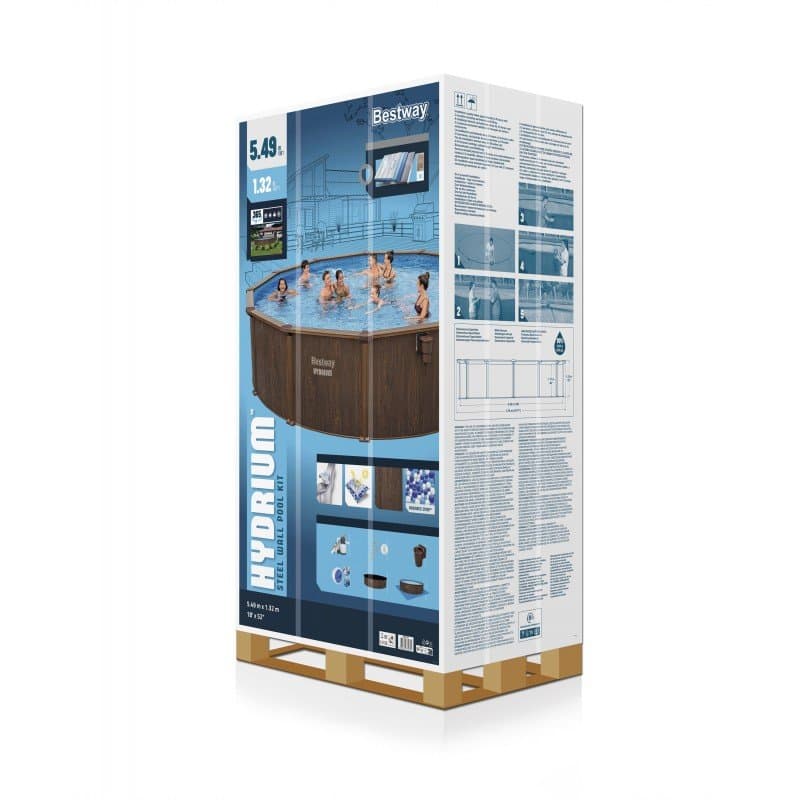 Сглобяем басейн Bestway Hydrium 549х132см с твърди стени 561CS - Image 8