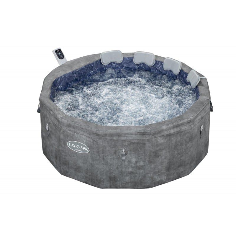 Надуваемо джакузи 1.70m x 65cm  Lay-Z-Spa® Carrara ThermaCore UltraFit Smart AirJet 6 Grey Stone Round