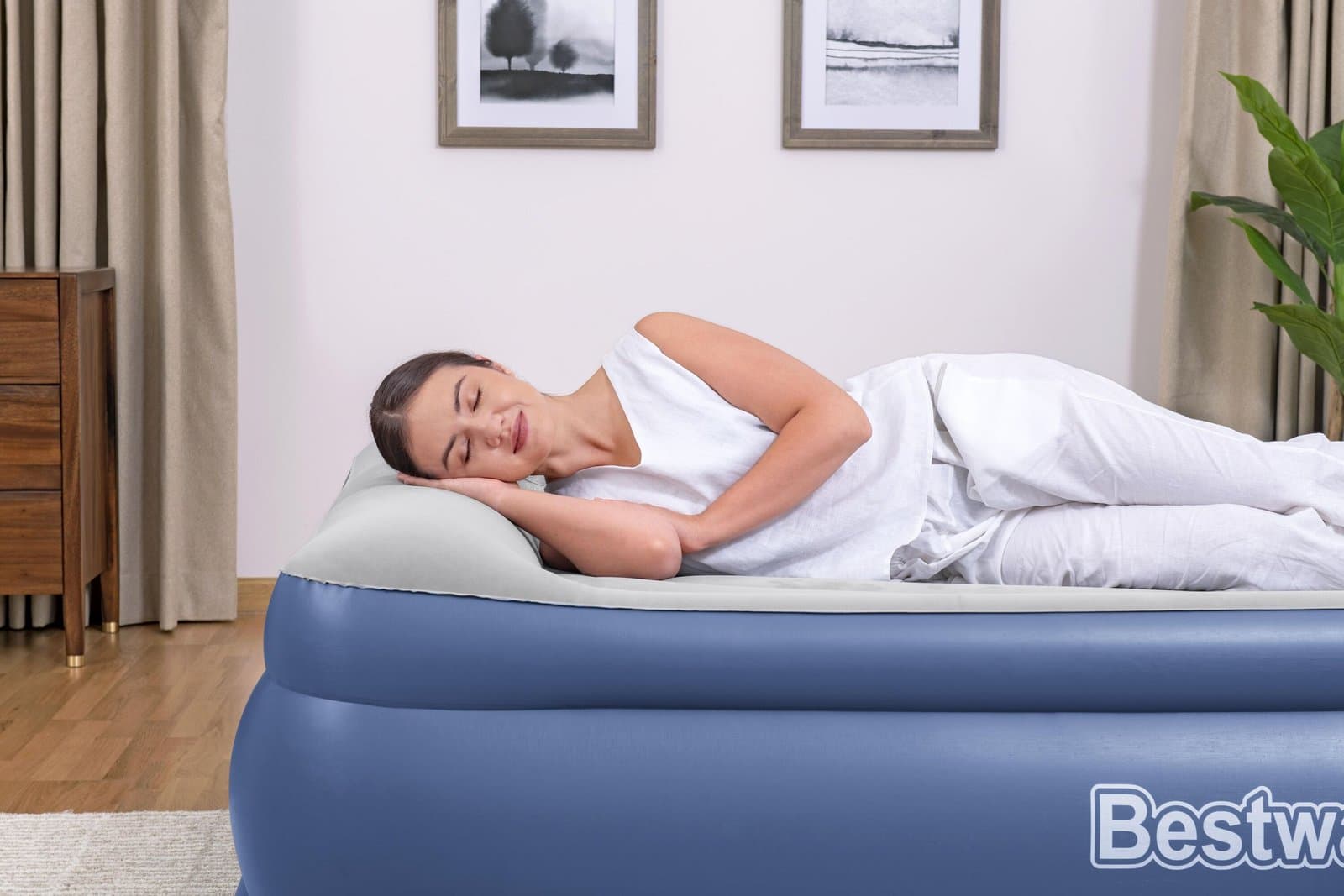 надуваем двоен матрак с вградена електрическа помпа 2.03m x 1.52m x 56cm Tritech Air Mattress Queen - Image 13