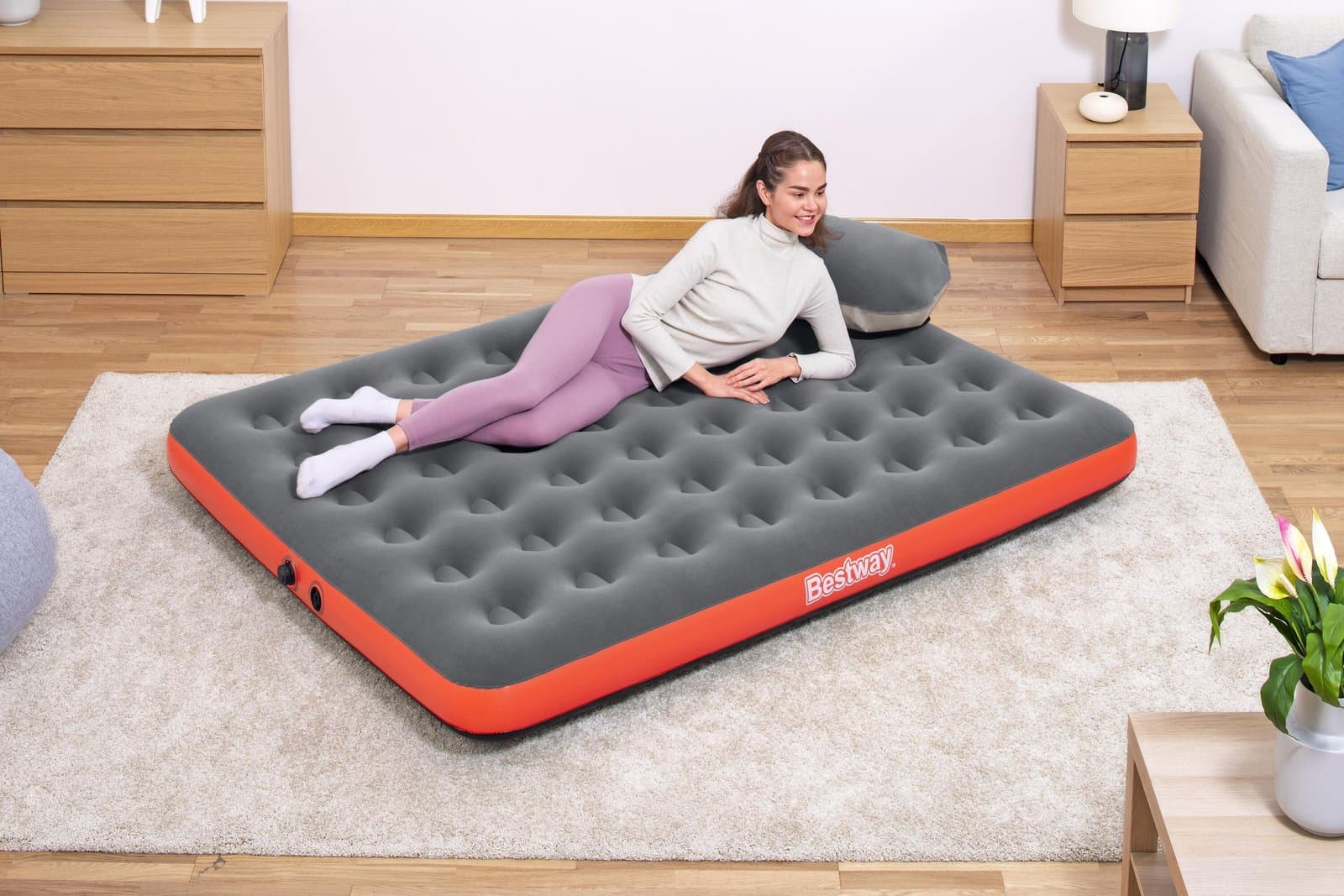 Надуваем Матрак 203x152x22см. с Вградена Помпа Roll & Relax - Image 24