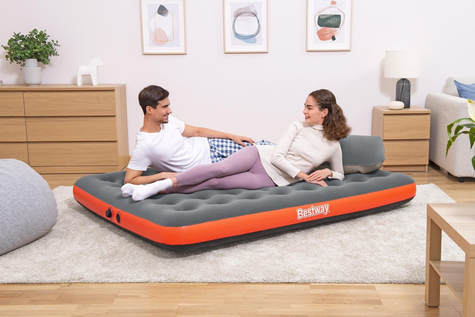 Надуваем Матрак 203x152x22см. с Вградена Помпа Roll & Relax - Image 25
