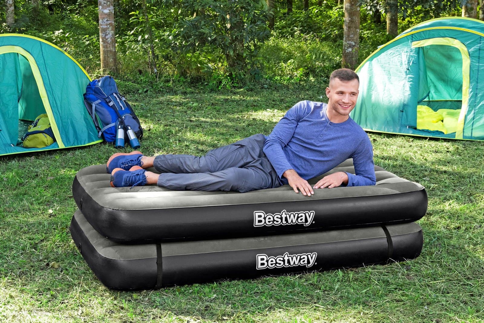Надуваем двоен дюшек 188х99х25см Tritech Connect and Rest 3-in-1 Air Mattress Twin/King - Image 31