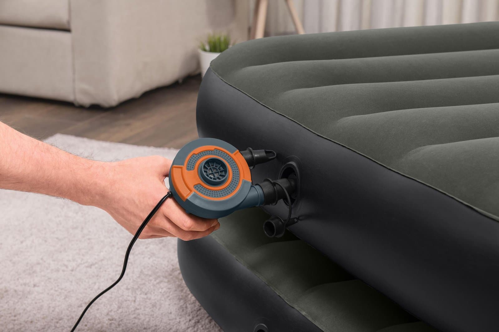 Надуваем двоен дюшек 188х99х25см Tritech Connect and Rest 3-in-1 Air Mattress Twin/King - Image 6