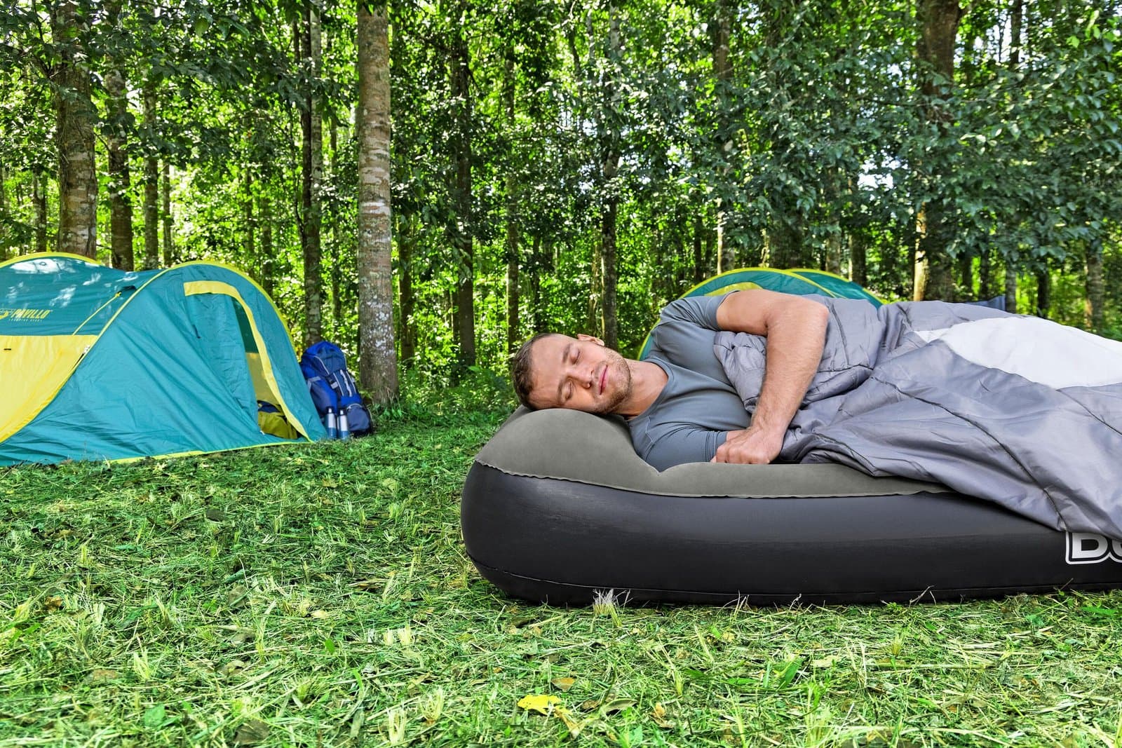 Надуваем двоен матрак с вградена помпа на батерии 2.03m x 1.52m x 30cm Tritech Air Mattress Queen - Image 4