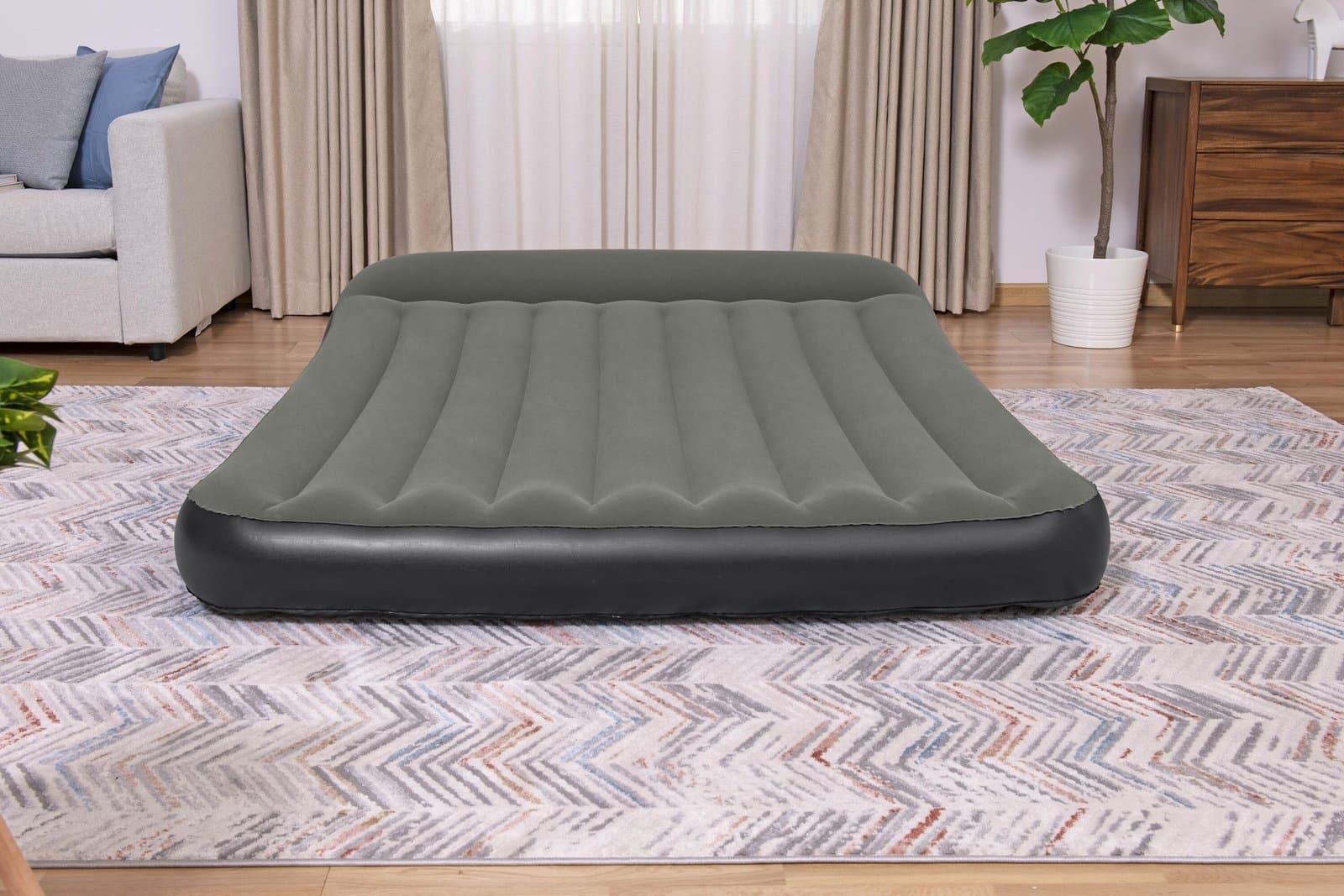 Надуваем двоен матрак с вградена помпа на батерии 2.03m x 1.52m x 30cm Tritech Air Mattress Queen - Image 10
