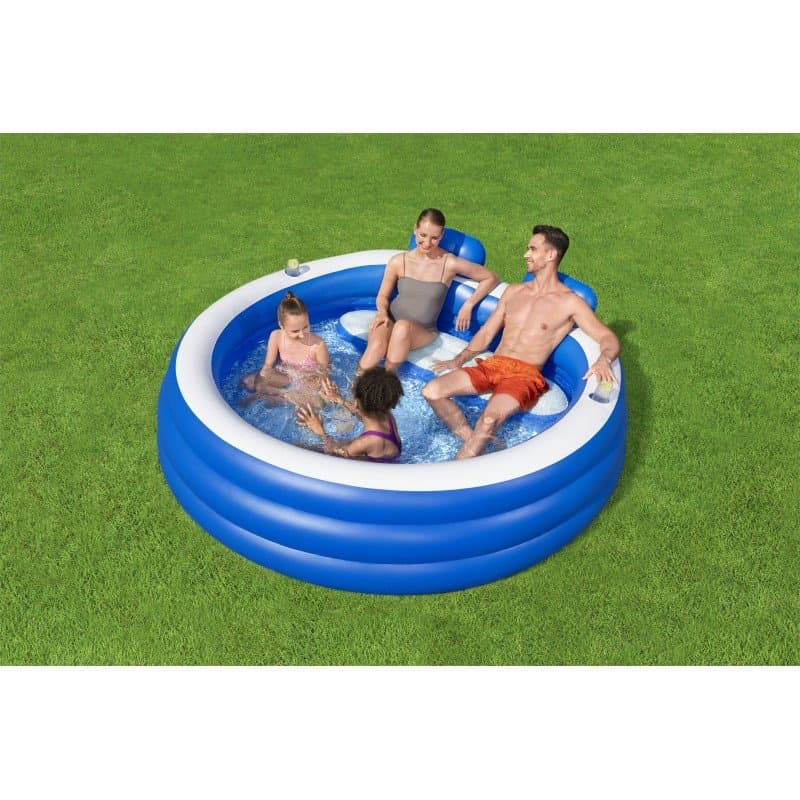 Надуваем семеен басейн Bestway H2OGO Slash Paradise 231x219x79 - Image 13