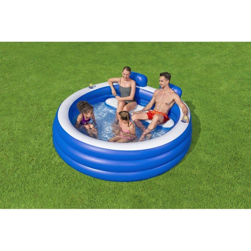 Надуваем семеен басейн Bestway H2OGO Slash Paradise 231x219x79 - Image 8