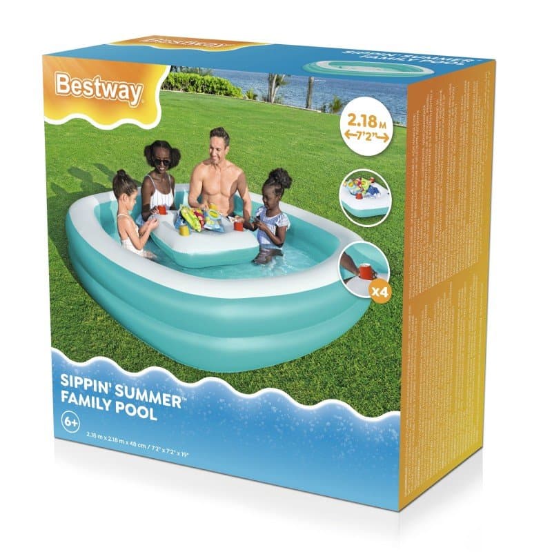 Надуваем басейн Bestway (218х218х48см) - Image 2