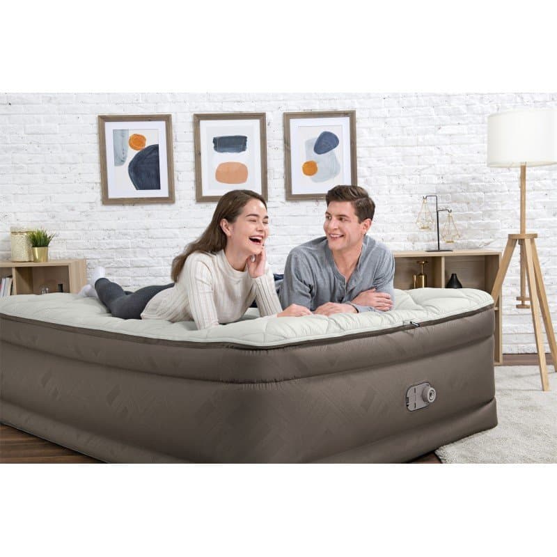 Надуваем дюшек с топ матрак (203х152х51см) и вградена помпа Bestway Queen size - Image 6