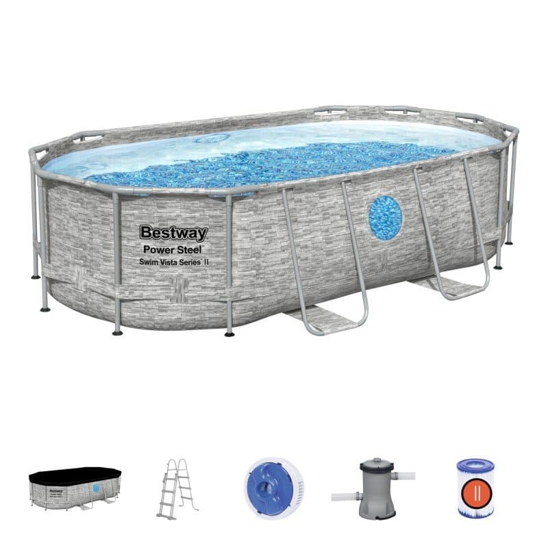 Сглобяем басейн 4.27m x 2.50mx 1.00m Bestway Steel Pro MAX Splashview - Image 2