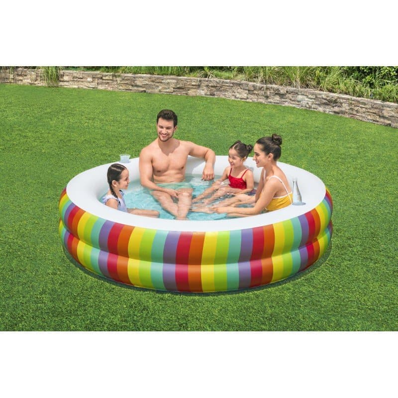 Детски надуваем басейн 2,06m x 2,06m x 51cm Bestway Rainbow Dreams - Image 7