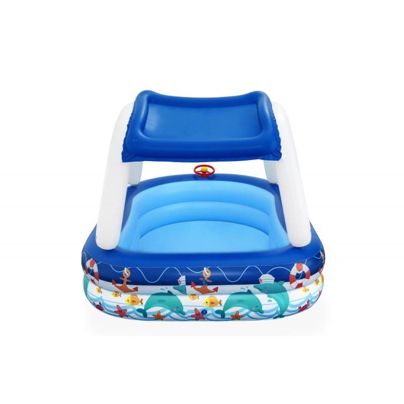 Детски надуваем басейн с подвижен сенник 2.13m x 1.55m x 1.32m Bestway Sea Captain - Image 2