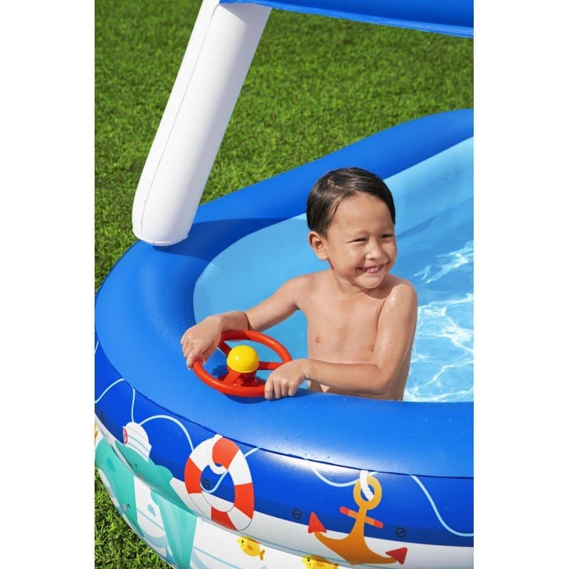 Детски надуваем басейн с подвижен сенник 2.13m x 1.55m x 1.32m Bestway Sea Captain - Image 11