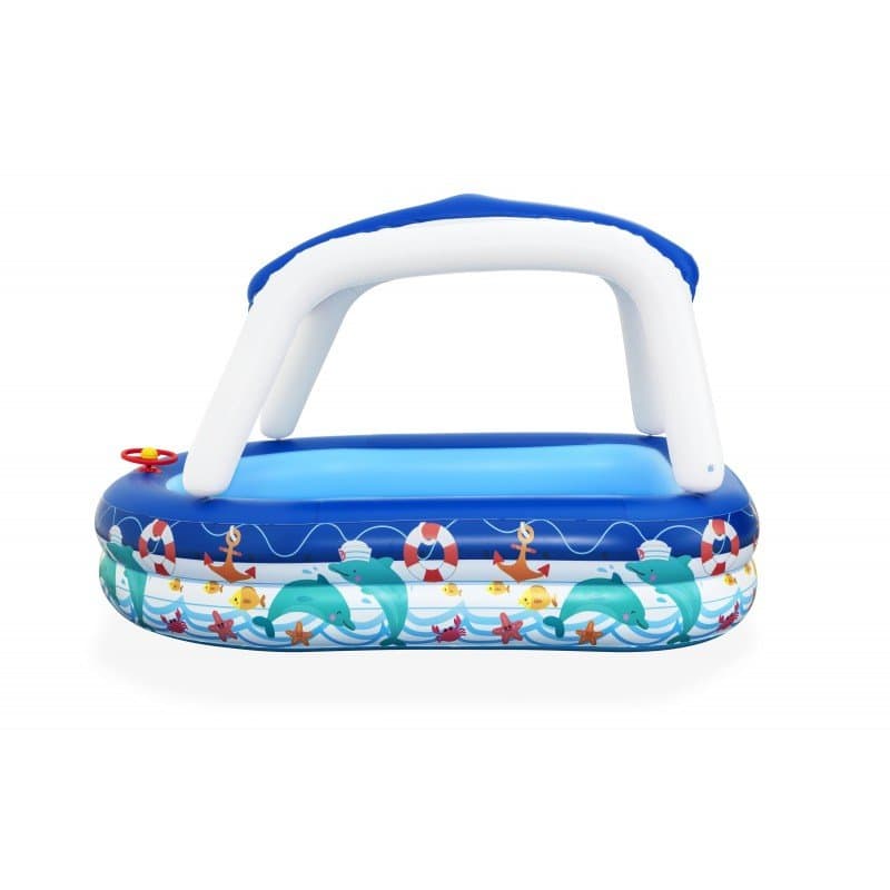 Детски надуваем басейн с подвижен сенник 2.13m x 1.55m x 1.32m Bestway Sea Captain - Image 3
