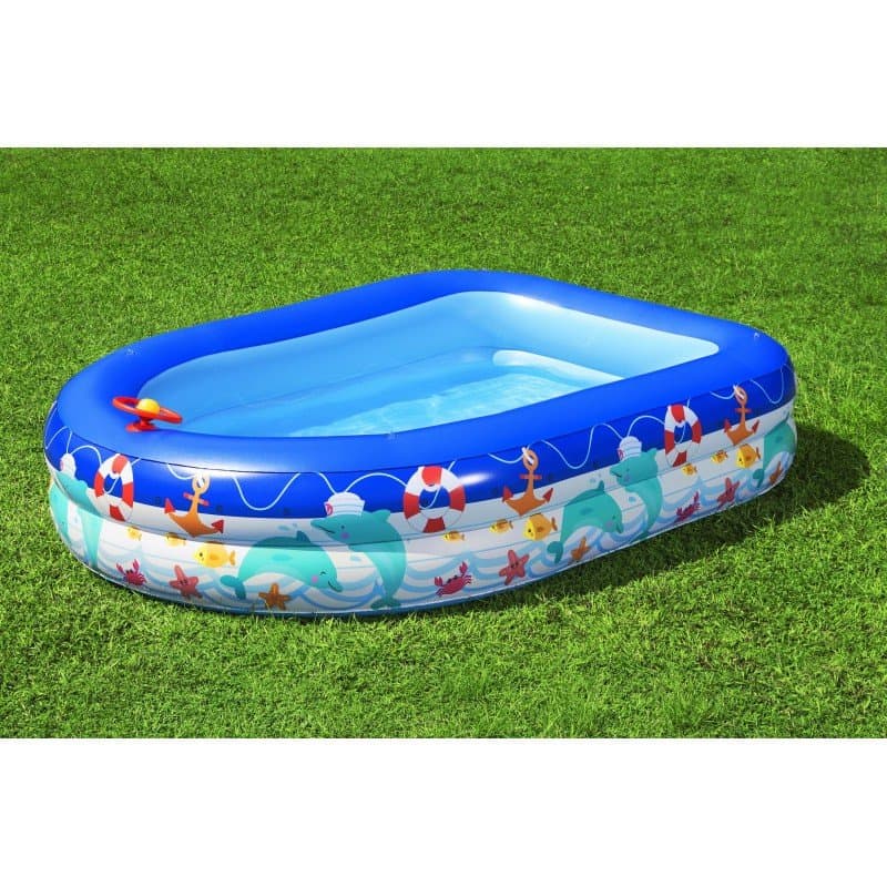 Детски надуваем басейн с подвижен сенник 2.13m x 1.55m x 1.32m Bestway Sea Captain - Image 6