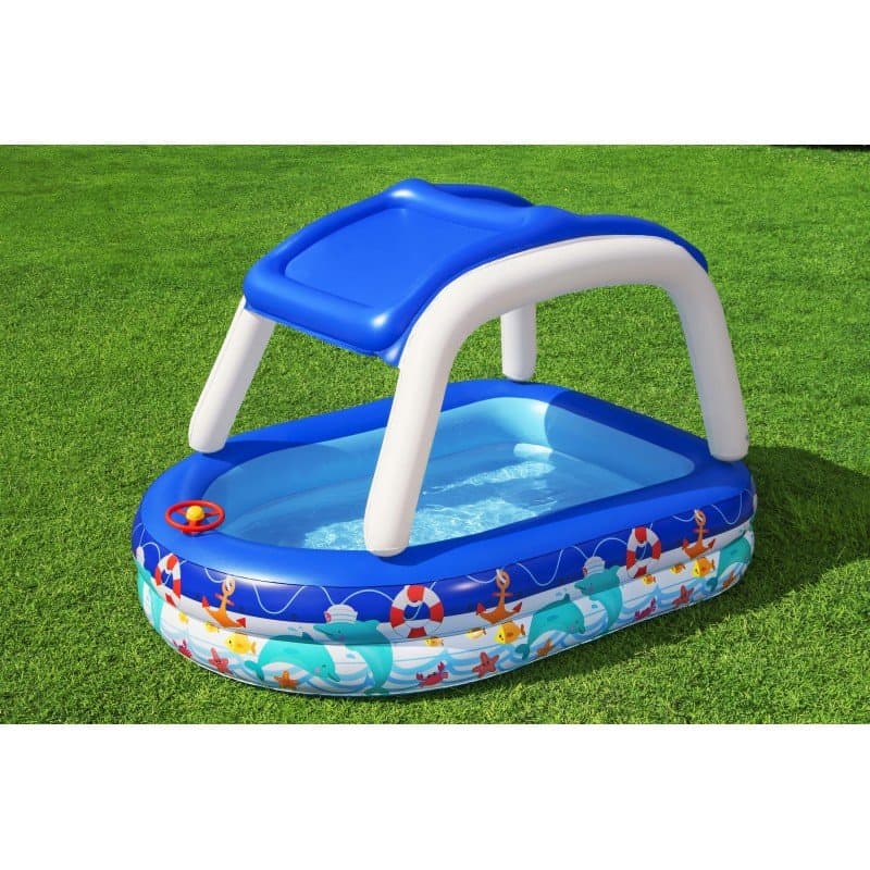 Детски надуваем басейн с подвижен сенник 2.13m x 1.55m x 1.32m Bestway Sea Captain - Image 7