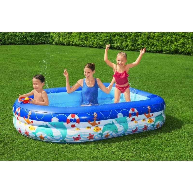 Детски надуваем басейн с подвижен сенник 2.13m x 1.55m x 1.32m Bestway Sea Captain - Image 9