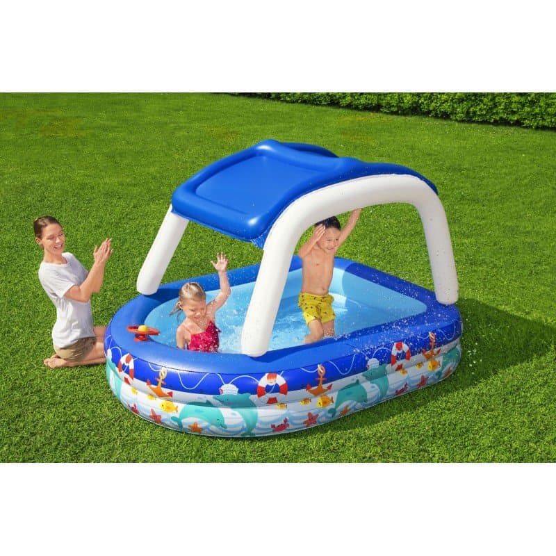 Детски надуваем басейн с подвижен сенник 2.13m x 1.55m x 1.32m Bestway Sea Captain - Image 10