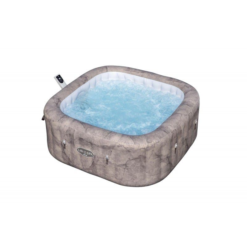 Надуваемо джакузи 1.80m x 1.80m x 71cm Lay-Z-Spa®Rome MaxHold EnergySense UltraFit Smart AirJet 6 Brown Marble Square - Image 3