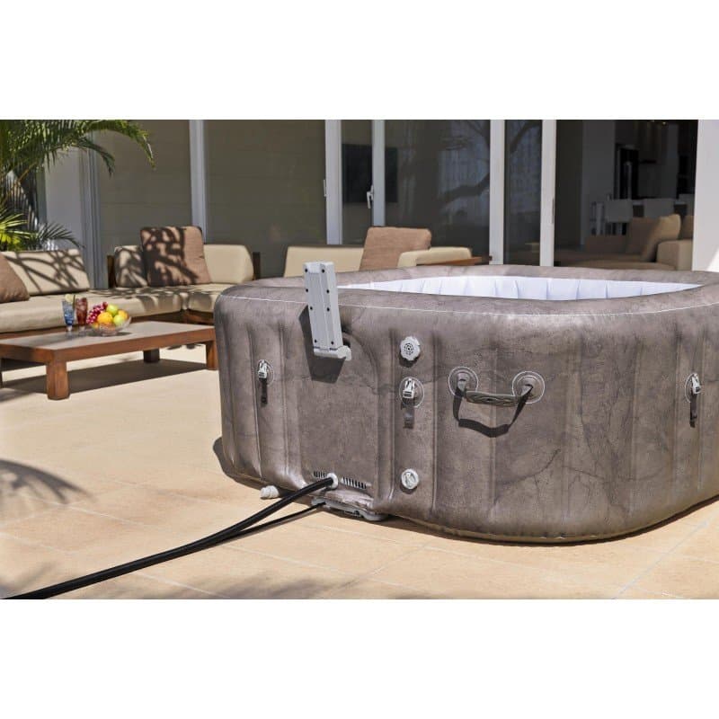 Надуваемо джакузи 1.80m x 1.80m x 71cm Lay-Z-Spa®Rome MaxHold EnergySense UltraFit Smart AirJet 6 Brown Marble Square - Image 9