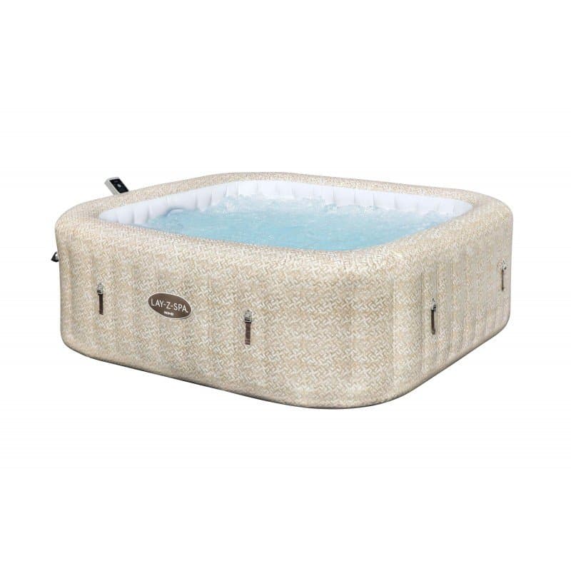 Надуваемо джакузи 2.01m x 2.01m x 71cm Lay-Z-Spa® Rome MaxHold EnergySense UltraFit Smart AirJet 7 Sand Marble Square - Image 4