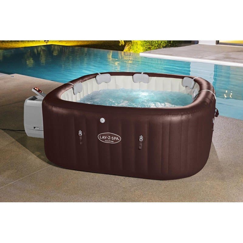 Надуваемо джакузи 2.01m x 2.01m x 80cm Lay-Z-Spa®Maldives MaxHold EnergySense Smart Luxe HydroJet Pro 7 Burgundy Square - Image 12