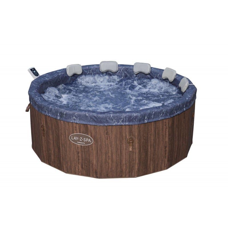 Надуваемо джакузи 1.90m x 70cm Lay-Z-Spa®Toronto ThermaCore UltraFit Smart AirJet 7 Brown Wood Round - Image 3