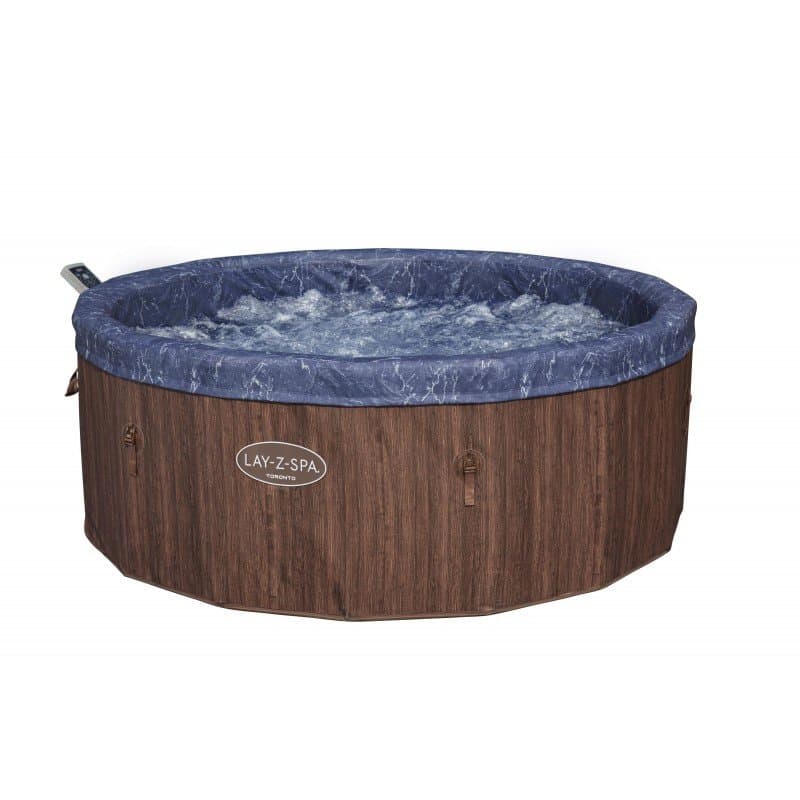 Надуваемо джакузи 1.90m x 70cm Lay-Z-Spa®Toronto ThermaCore UltraFit Smart AirJet 7 Brown Wood Round - Image 4