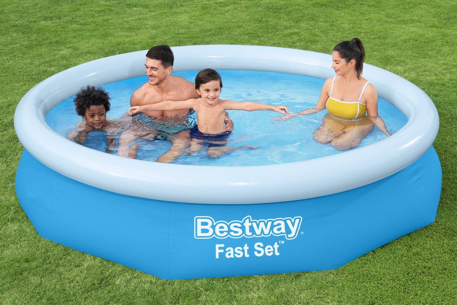 Надуваем басейн 3.05m x 66cm Bestway Fast Set