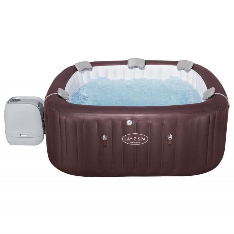 Надуваемо джакузи 2.01m x 2.01m x 80cm Lay-Z-Spa®Maldives MaxHold EnergySense Smart Luxe HydroJet Pro 7 Burgundy Square
